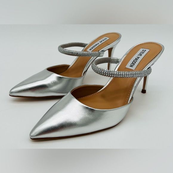 STEVE MADDEN Women’s Pavé Rhinestone Strap Pump - Picture 5 of 15